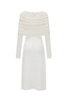 SWAYING/KNIT water-soluble wool lapel dress (with petticoat) SW23AW2L07 white PS66